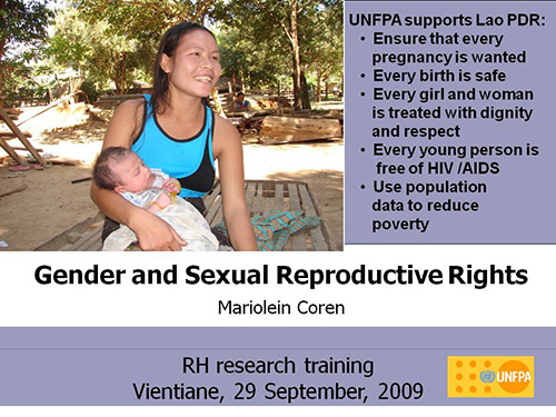 Gender and sexual reproductive rights - Mariolein Coren