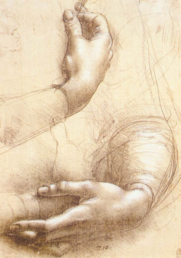 Leonardo da Vinci - Anatomical drawings - Hands