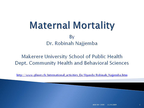 Maternal mortality - Robinah Najjemba