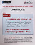 Dr Charles-Henry Rochat - Albert Einstein College of Medicine, New York, 2012