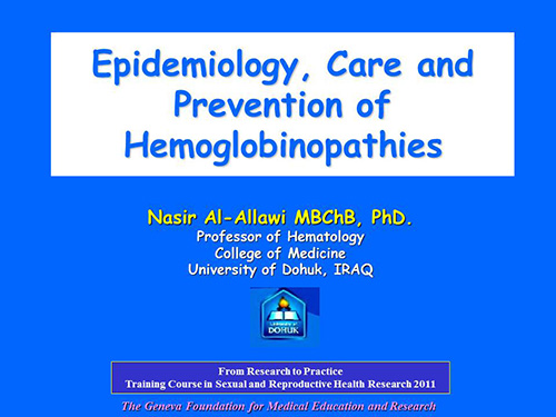 Epidemiology, care and prevention of hemoglobinopathies