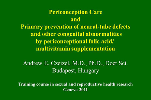 Periconception care and primary prevention of neural-tube defects and other congenital abnormalities by periconceptional folic acid/ multivitamin supplementation