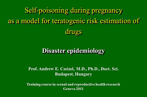Self-poisoning during pregnancy as a model for teratogenic risk estimation of drugs