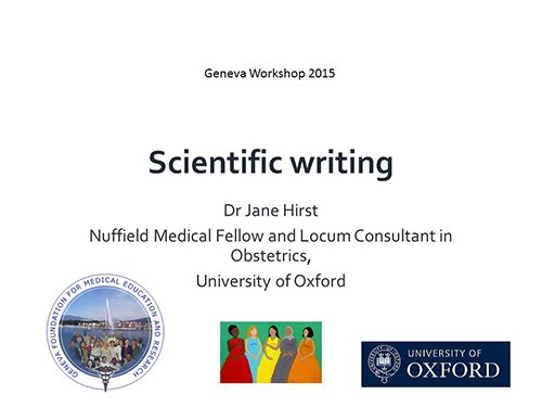 Scientific writing - Jane Hirst