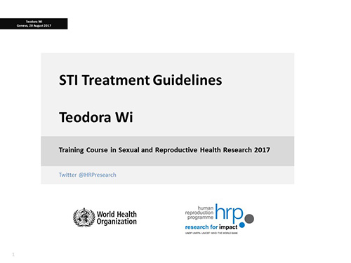 STI treatment guidelines - Teodora Wi
