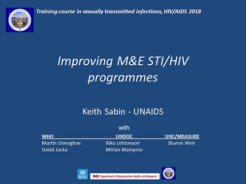 Improving monitoring and evaluation of STI/HIV programmes - Keith Sabin