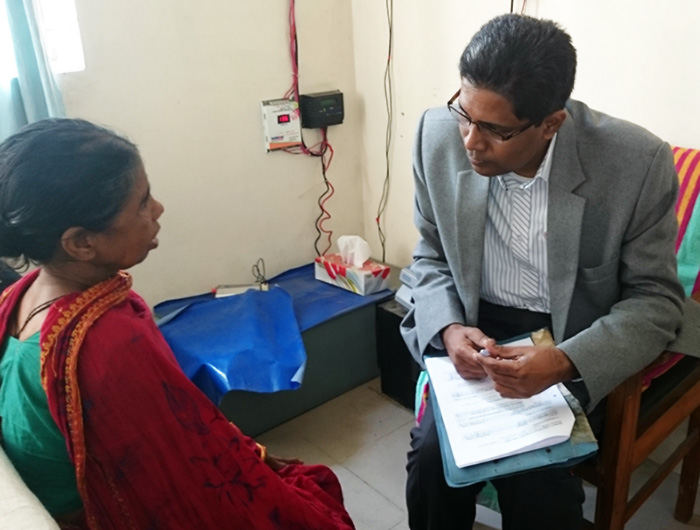 Dr. Roy Ashim collecting data in Joypurhat district, Bangladesh
