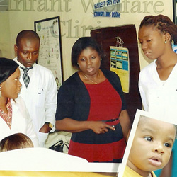 Dr. Ijeoma Nduka tutoring medical students of Abia State University Teaching Hospital, Nigeria