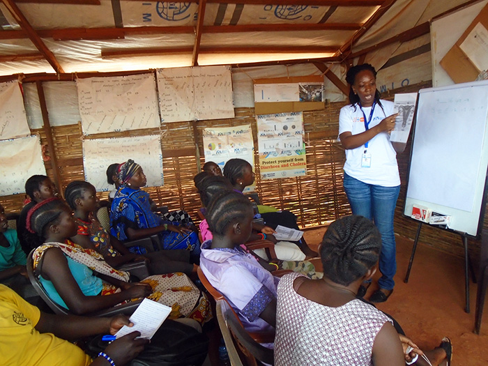 Awareness session with adolescent girls, Wau State, South Sudan - Joyce Donato