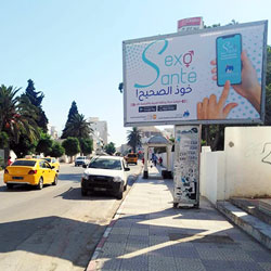 Campaign to promote the Sexo Santé App in 24 regions (urban display), Tunisia - Khawla Sassi