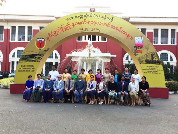 Meeting with experts from Imperial College, London, UK at University of Medicine 1, Yangon, Myanmar - Khin Latt