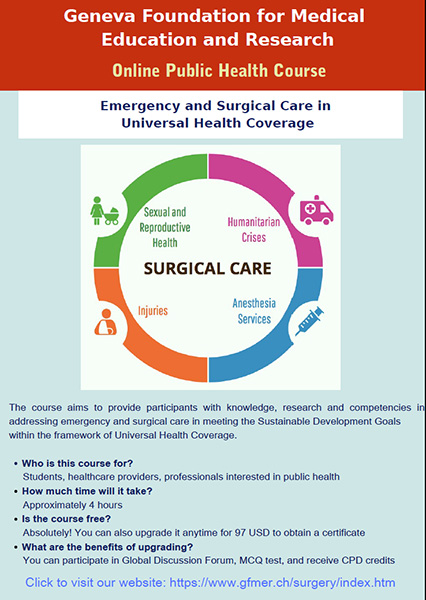 Emergency and Surgical Care in Universal Health Coverage Course - Meena Nathan Cherian
