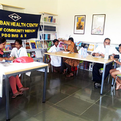 Dr. G. Subhashini assesses school children for nutritional status in Coimbatore, India
