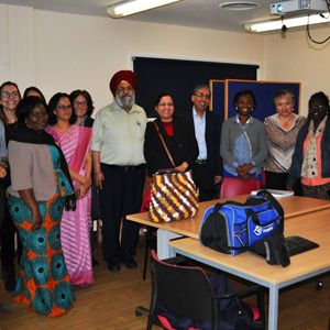 A section of the consortium visit the John Radcliffe Hospital, Oxford, UK